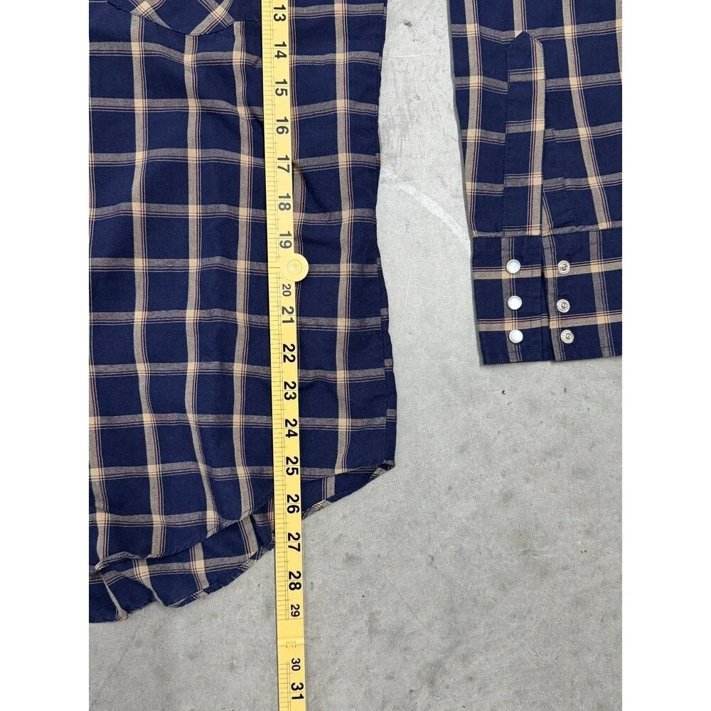 Plains Wester wear Pearl Snap Button Up T Shirt Size S
